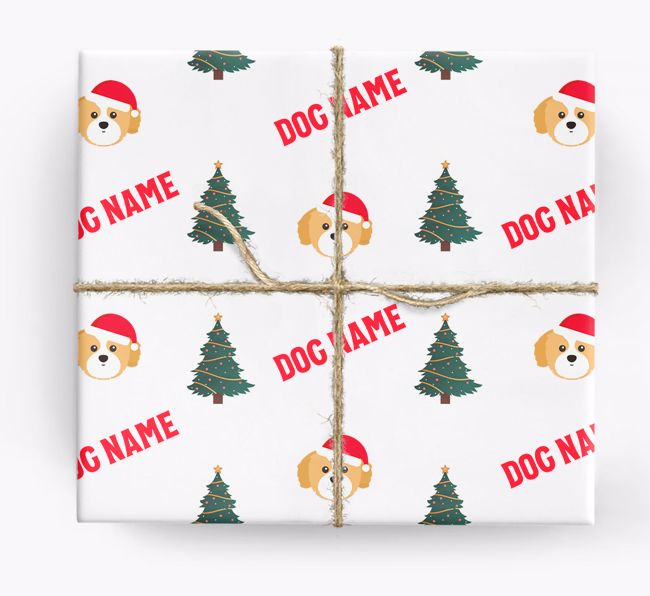 Personalized Christmas Wrapping Paper with your {breedFullName} Icon